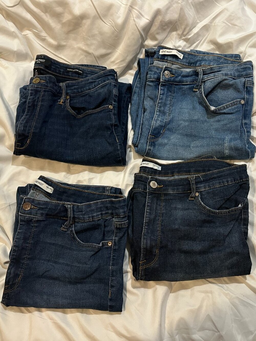 Nine West Womens Cigarette High Rise Skinny Jeans sz 14 (Lot of 4)
